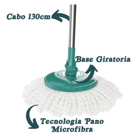 Imagem de mop lava e seca Esfregão vassoura Giratório casa cozinha banheiro sala área 