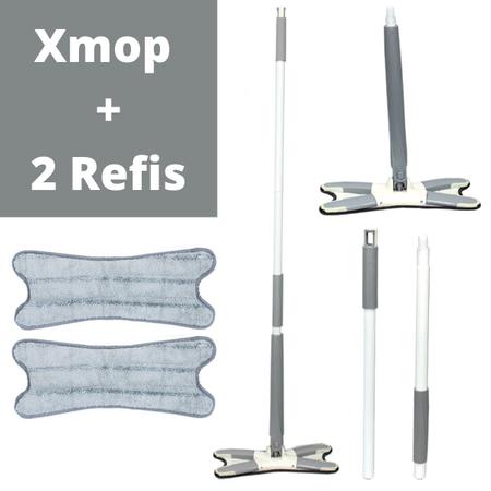Suplemento carga Espíritu Mop Limpeza XMop Com Esfregão De Microfibra + 2 Refis - 123ÚTIL - Mop -  Magazine Luiza