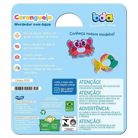 Mordedor De Agua Peixinho E Caranguejo BDA Toyester Sortido Imagem de Mordedor De Agua Peixinho E Caranguejo BDA Toyester Sortido