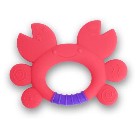 Mordedor de Silicone Ocean Friends Caranguejo Multikids Baby BB1239 Mordedor Magazine Luiza