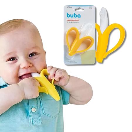 Imagem de Mordedor Infantil Banana Bebe Massageador De Gengiva Buba