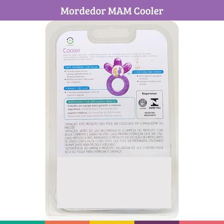 Imagem de Mordedor Mam Cooler Refrescante Acalma Gengiva do Bebê Rosa