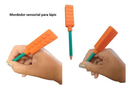 Mordedor Sensorial Autismo Tdha Modelo P/ Lápis Caneta Lego - T&D JOGOS  EDUCATIVOS - Mordedor Sensorial - Magazine Luiza