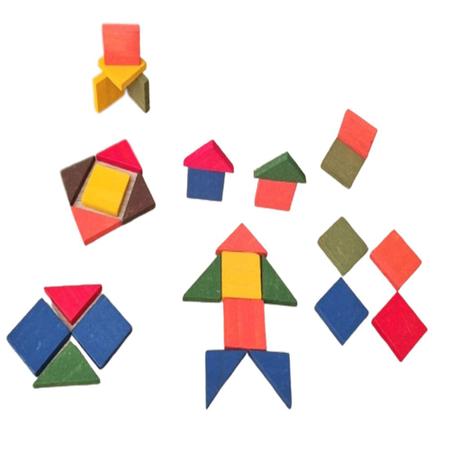 Jogo Didático Mosaicos Coloridos Brinquedos Educativos Infantil