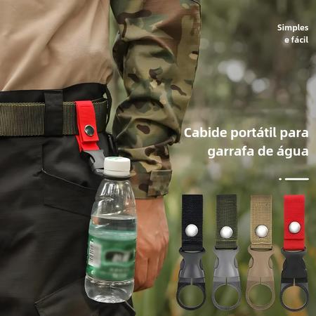 Imagem de Mosquetão de Nylon com Fivela - Suporte para Garrafa d'Água e Clipe de Cinto para Camping