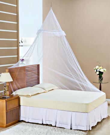 Imagem de Mosquiteiro de teto com aro para cama casal queen - PT