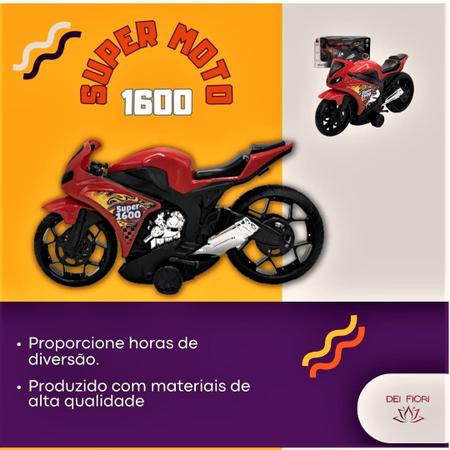 Moto 1600 C/ Rodas Fricção Bonita Coleção Corrida Infantil - Fullcommerce -  Caminhões, Motos e Ônibus de Brinquedo - Magazine Luiza