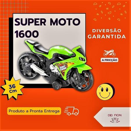 Moto 1600 C/ Rodas Fricção Bonita Coleção Corrida Infantil - Fullcommerce -  Caminhões, Motos e Ônibus de Brinquedo - Magazine Luiza