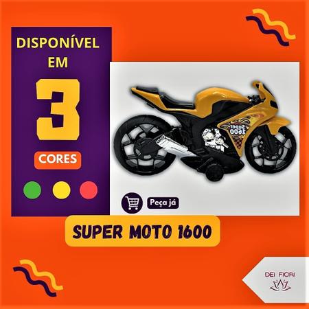 Moto 1600 C/ Rodas Fricção Bonita Coleção Corrida Infantil