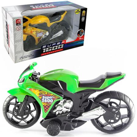 Moto De Brinquedo Super Gp1600 De Corrida Grande c/ Fricção em