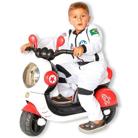 Imagem de Moto Bateria p/ Crianças Motinha Elétrica Infantil Vermelho