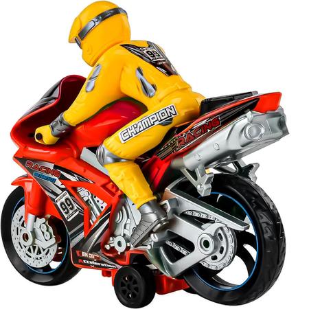 Moto Com Fricção Luz E Som De Corrida Com Boneco - Dm Toys