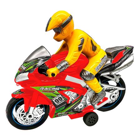 Moto Com Fricção Luz E Som De Corrida Com Boneco - Dm Toys