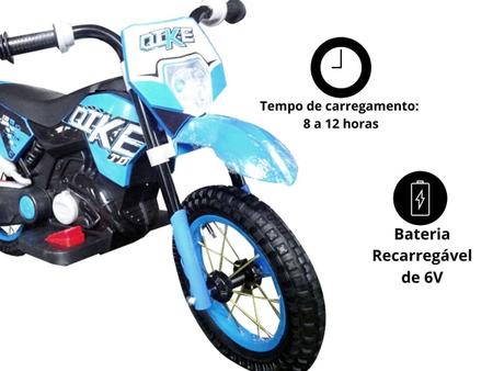 Moto de cross eletrica 6v para crianças - 2 cores