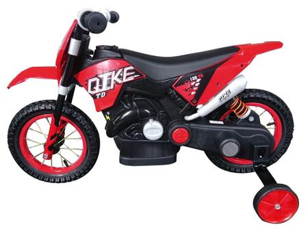 Moto Elétrica Infantil Criança +3 Anos Motocross 6V 2-3 Km/h Até 25kg Com  Som Azul Importway - Baby&Kids