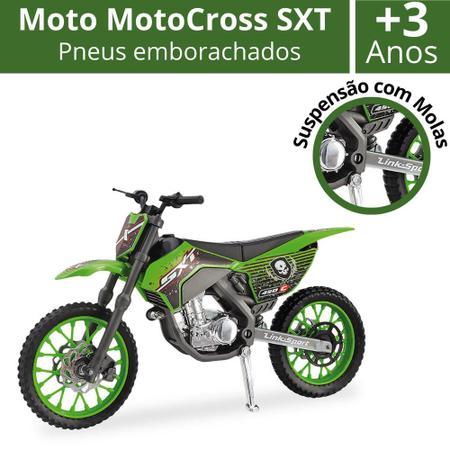 Imagem de Moto De Brinquedo Motocross Pneus Borracha Motinha Ver Video
