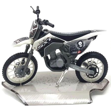 Moto de Corrida Super Cross SXT Branca Usual Brinquedos