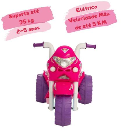 Moto Elétrica Infantil Feminina Super Girls 6 V- Biemme - Isas Brinquedos e  Bikes