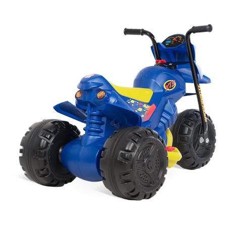 MOTO ELETRICA XT3 6V DUAS MARCHAS AZUL BANDEIRANTE 2700