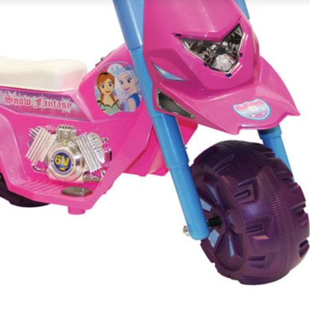 Moto eletrica 99cm feminina infantil ate 35kg 6v menina rosa biemme