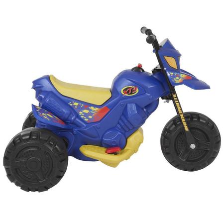 MOTO ELETRICA XT3 6V DUAS MARCHAS AZUL BANDEIRANTE 2700