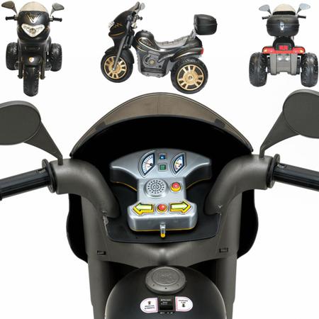 Moto Eletrica Infantil Grande 12v Sprint Turbo Com Capacete