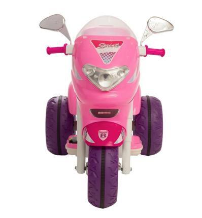 Mini Veiculo Moto Infantil Sprint Turbo 12v Rosa Biemme