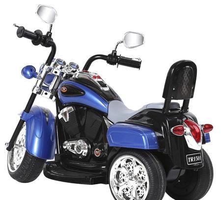 Mini Moto Elétrica Infantil Preta 6v Motostar - Brink+