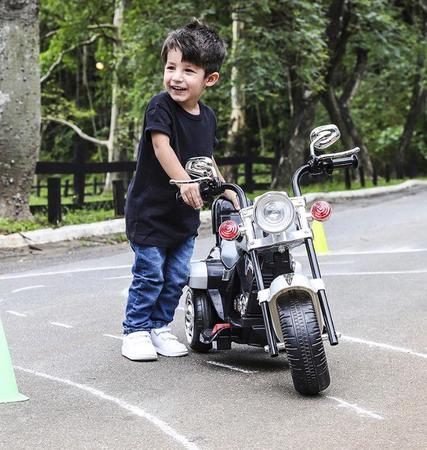 Moto Elétrica Infantil Harley Davidson (Branca - 6V) - Brink +