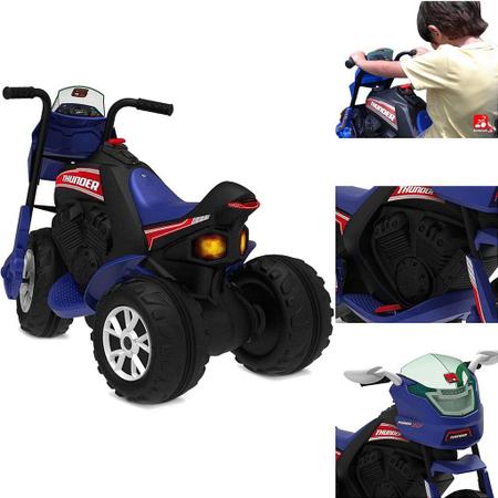 Moto Eletrica Infantil Bandeirante Super Thunder 12V Black - Moto Elétrica  Infantil - Magazine Luiza