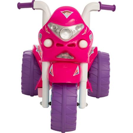 Moto eletrica 99cm feminina infantil ate 35kg 6v menina rosa biemme