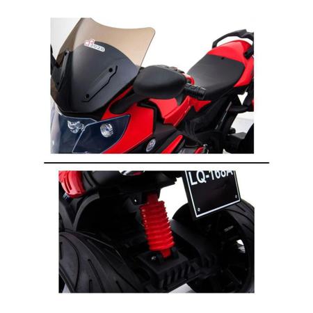 Moto Elétrica Infantil Bmw Esportiva Vermelho E Preto 12v