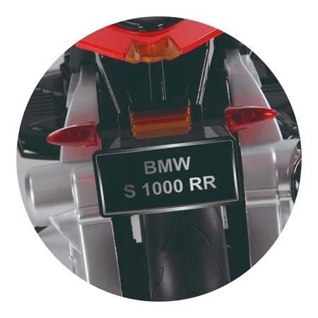 Moto Elétrica Infantil Bmw Esportiva Vermelho E Preto 12v