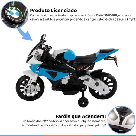 Moto elétrica preta para crianças BMW S1000RR HomCom 370-064BK - Comprar  com preços económicos