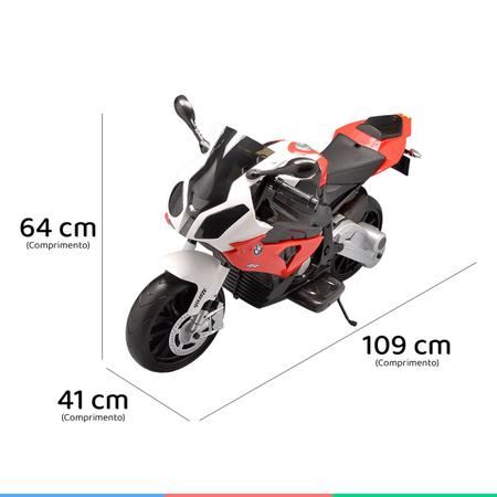 Moto Elétrica Infantil BMW S1000RR 12V Com Rodinha P Crianças De 3