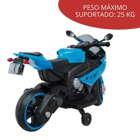 Moto Elétrica Infantil Cross Até 25kg Som 2-3 Km/h Importway Cor Azul