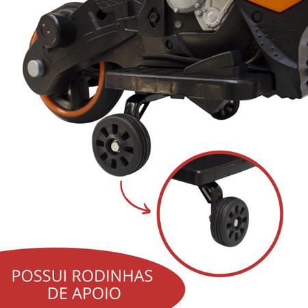 Imagem de Moto Elétrica Infantil Diversão Criança Até 25Kg 6v Com Chave Luzes Sons e Acelerador Importway