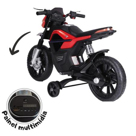 Moto Elétrica Infantil Diversão Criança Até 25Kg 6v Chave Luzes Sons e  Acelerador Vermelho Importway - Baby&Kids