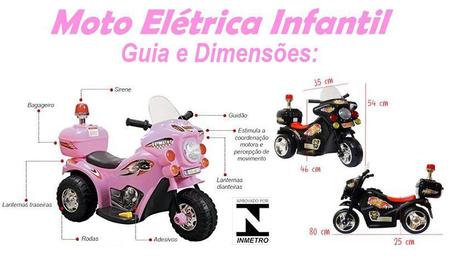Moto eletrica infantil feminina