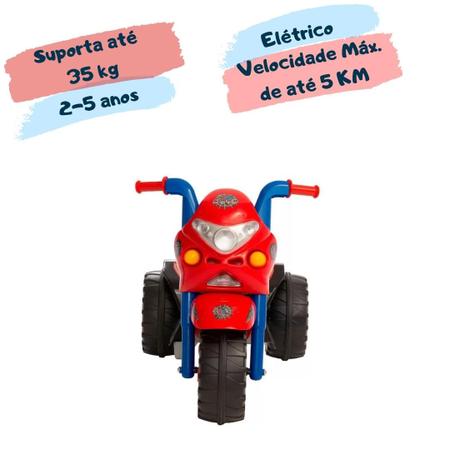 Mini Moto Elétrica Infantil para Criança Vermelho Branco Azul 6V Som e Luz  em Promoção na Americanas