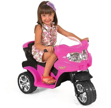 Moto motorizada infantil menina