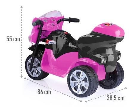 Moto Elétrica Infantil Menina Rosa e Branco, Brinquedo Usado 88849069