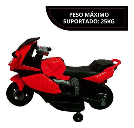 Moto Eletrica Infantil Motinha Criança 6v Com Luz e Som