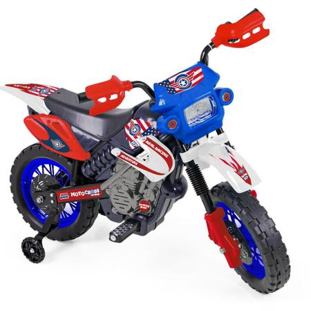 Imagem de Moto Elétrica Infantil Motinha Motocross Com Bateria e Cabo