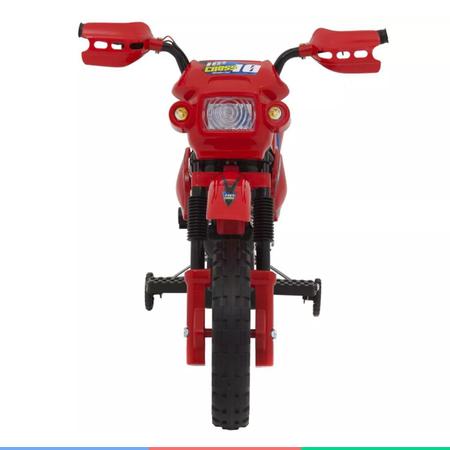 Moto Elétrica Infantil Motocross Para Criança +3 anos até 20kg Realista 6v  Xplast Moto Elétrica Moto