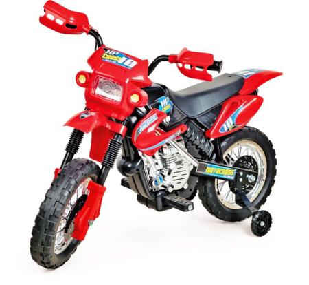 Mini Moto Cross Infantil Elétrica Vermelha 6v - Homeplay