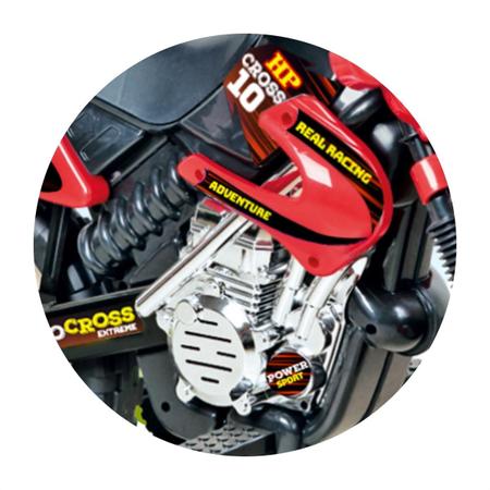 Motocross Eletrica Infantil Com Carregador Vermelha - Homeplay