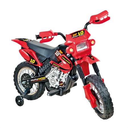 Moto Elétrica Motocross Vermelho