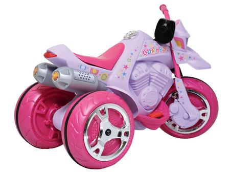 Moto Elétrica Infantil Gatinha 2 Marchas Bandeirante