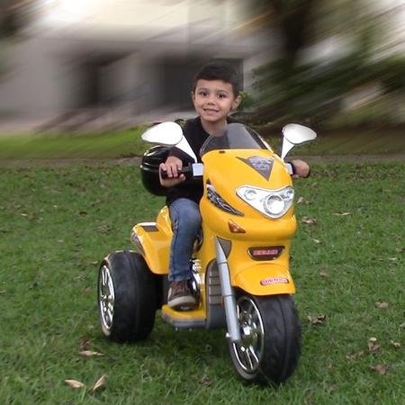 Moto Elétrica Infantil Sprint Turbo Amarelo 12V Biemme - Maçã